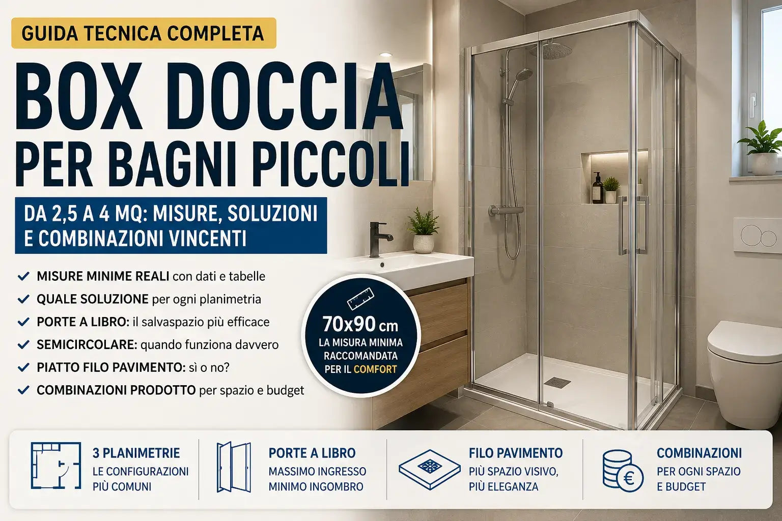 Bagno piccolo: le migliori soluzioni doccia per meno di 4 mq