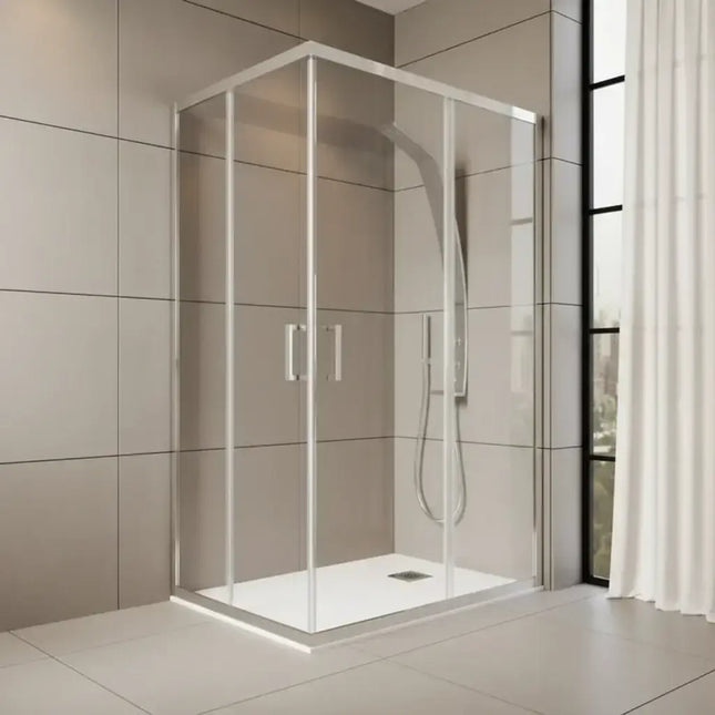 Box Doccia 70x90 H190 Trasparente Anticalcare 6mm Doppia Scorrevole
