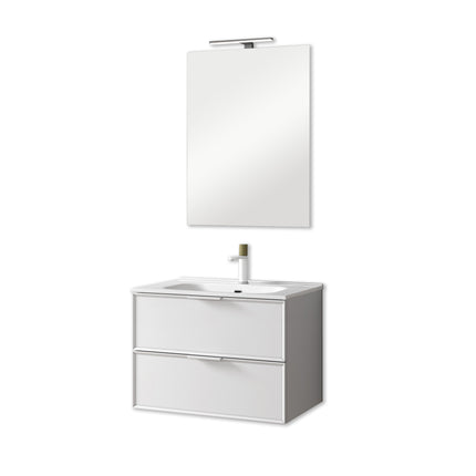 Composizione Bagno Sospesa 80cm - Zefira Bianco Opaco