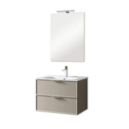 Composizione Bagno Sospesa 80cm - Zefira Tortora