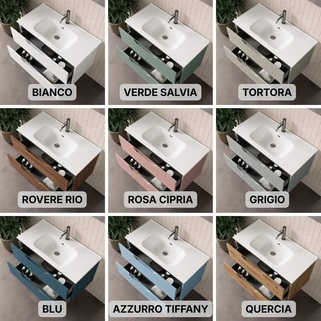 Composizione Bagno Sospesa 100cm - Solmira