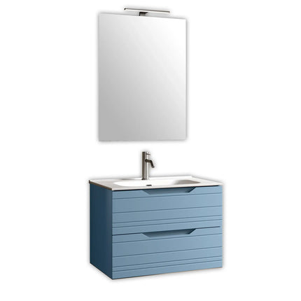 Composizione Bagno Sospesa 60cm - Solmira Azzurro Tiffany