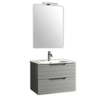 Composizione Bagno Sospesa 60cm - Solmira Grigio