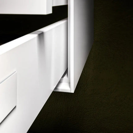 Composizione Mobile Bagno 70cm Sospeso Due Cassetti e Specchio