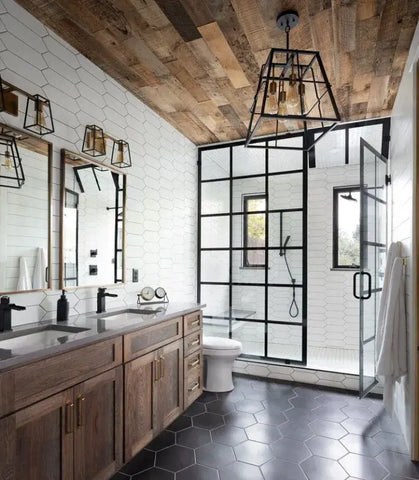 Ispirazione per un bagno stile industrial