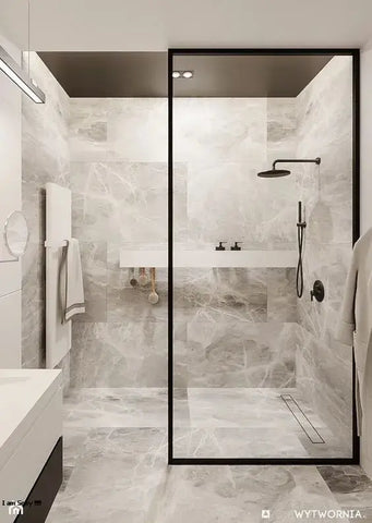 Parete-walk-in-framed-profili-neri-lusso