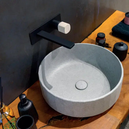 Lavabo Da Appoggio In Marmoresina - Castle Smoke Grey