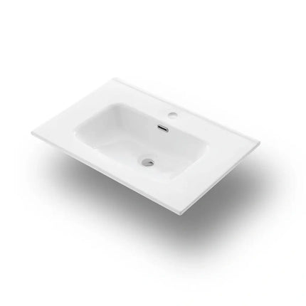 Composizione Mobile Bagno 70cm Sospeso Due Cassetti e Specchio