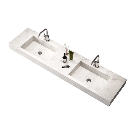 Mobile Bagno Sospeso 180cm Con Vasca Integrata Cassetto E Specchio