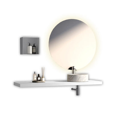 Composizione Bagno 140cm Con Mensola E Lavabo Da Appoggio