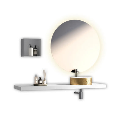 Composizione Bagno 140cm Con Mensola E Lavabo Da Appoggio