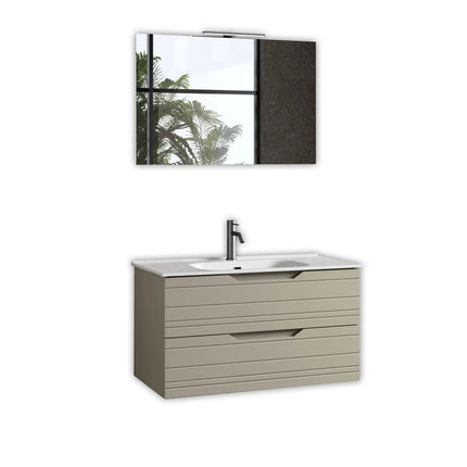 Composizione Bagno Sospesa 90cm - Solmira Tortora