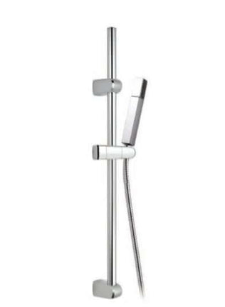 Asta Doccia Con Saliscendi In Ottone Cromato 60cm E Doccetta Moderna - W639E