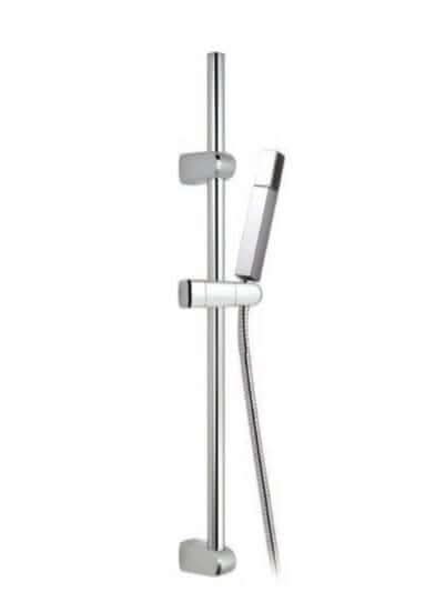 Asta Doccia Con Saliscendi In Ottone Cromato 60cm E Doccetta Moderna - W639E