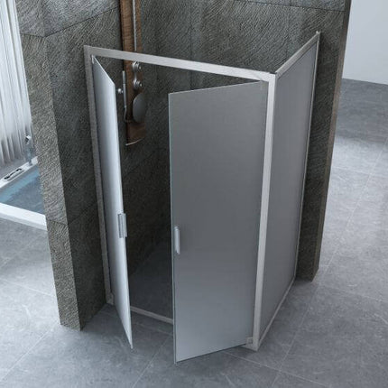 Box Doccia 6mm Porta Saloon Apertura Interna Esterna Opaco H190