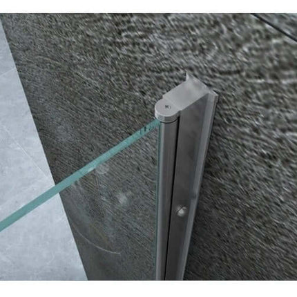 Cerniera battente verticale a muro cromata del box doccia Venus lato fisso, cristallo 8mm trasparente H195