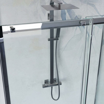 Box Doccia Angolare Anta Scorrevole Cristallo Trasparente 8mm Anticalcare - F8