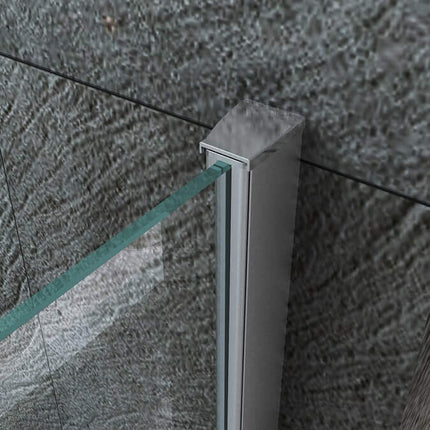 Profilo verticale a muro cromato con guarnizione del box doccia angolare Sagittarius, cristallo 8mm trasparente