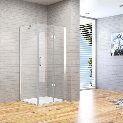 Box Doccia H195cm Anta a Libro Frameless Cristallo 6mm Anticalcare