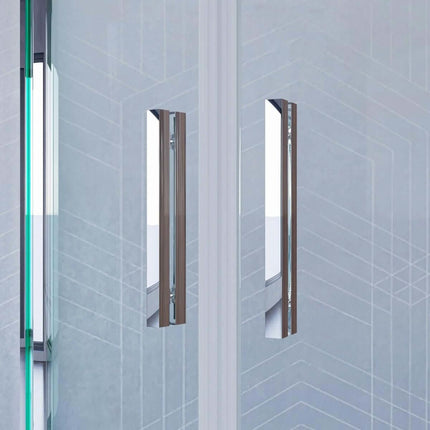 Box Doccia Semicircolare Trasparente 6mm Apertura Scorrevole Anti Calcare