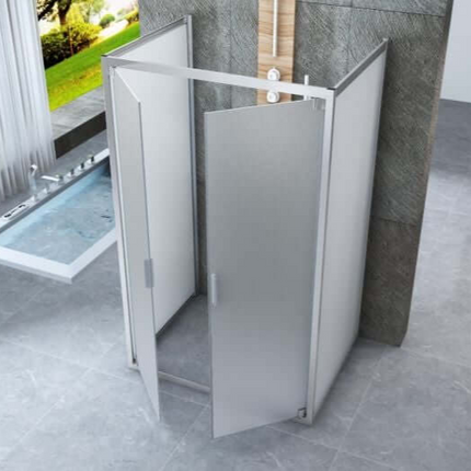 Box Doccia Tre Lati 6mm Porta Saloon Opaco H190