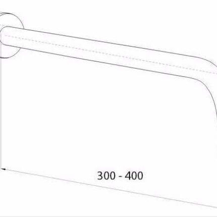 Braccio doccia curvo per soffione- 30cm / 35cm / 40cm