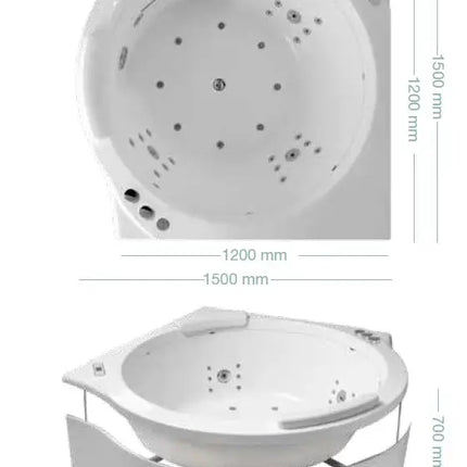 COLACRIL NIAGARA Vasca Idromassaggio Circolare 150x150 Con Cascata