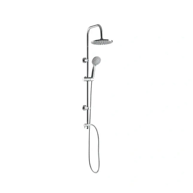 Colonna doccia Lisbona con deviatore a uscita femmina, soffione in acciaio inox 200 mm e braccio da 320 mm