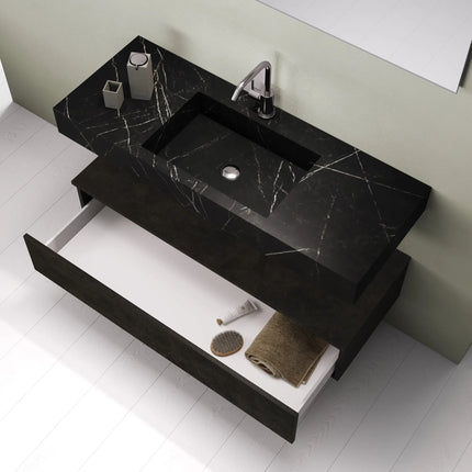 Composizione Bagno 120cm Con Vasca Integrata Cassetto E Specchio