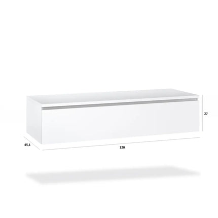 Composizione Bagno 120cm Con Vasca Integrata Cassetto E Specchio