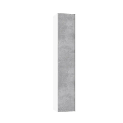 Composizione Mobile Bagno 90cm Sospeso Due Cassetti e Specchio Con Lampada Cemento