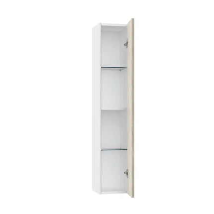 Composizione Mobile Bagno 90cm Sospeso Due Cassetti e Specchio Con Lampada