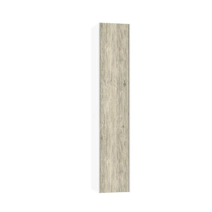 Composizione Mobile Bagno 90cm Sospeso Due Cassetti e Specchio Con Lampada Pino Artico