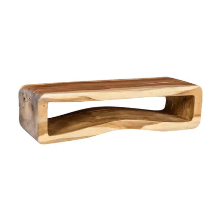 Consolle Bagno In Legno Massello Naturale 110cm