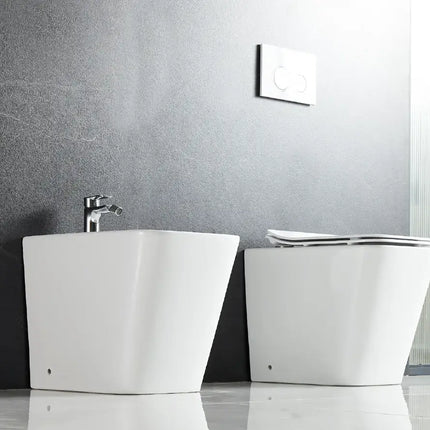 Coppia Sanitari Design A Terra Filo Muro | Karag LT