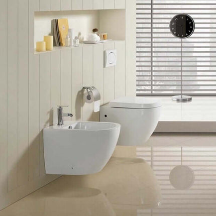 Coppia Sanitari Design Sospesi / A Terra Filo Muro Sanitari Sospesi