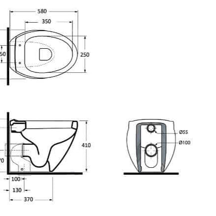 Coppia Sanitari Filo Muro Sospesi / A Terra Design Moderno