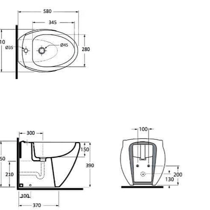 Coppia Sanitari Filo Muro Sospesi / A Terra Design Moderno