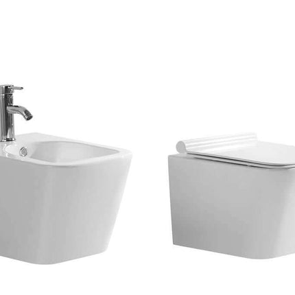 Coppia Sanitari Moderni Sospesi / A Terra Filo Muro - Tulipano