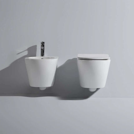 Coppia Sanitari Sospesi / A Terra Filo Muro Con Copriwater Soft-Close - Giglio