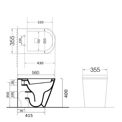 Coppia Sanitari Sospesi / A Terra Filo Muro Con Copriwater Soft-Close - Giglio