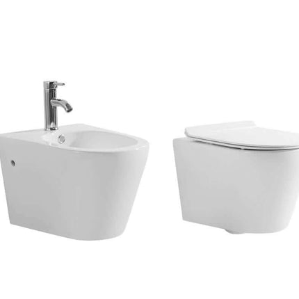 Coppia Sanitari Sospesi / A Terra Filo Muro Con Copriwater Soft-Close - Giglio Sanitari Sospesi