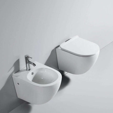 Coppia Sanitari Sospesi / A Terra Filo Muro Con Copriwater Soft-Close - Giglio