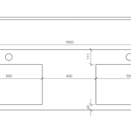 Mobile Bagno Sospeso 180cm Con Vasca Integrata Cassetto E Specchio