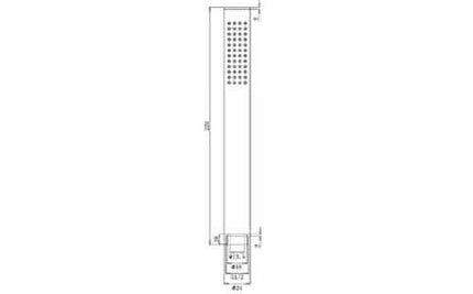 Doccino A Mano Cromata Design Moderno Attacco 1/2 Pollice - 1013