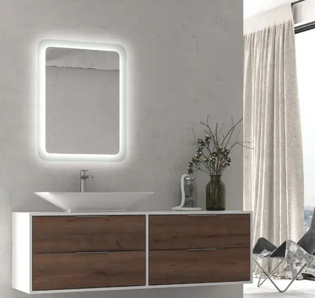 Grande Specchio Rettangolare Con Cornice Luminosa LED