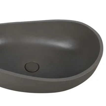KARAG ERIS | Lavabo Da Appoggio In Pietra Ricomposta Grigio Cemento