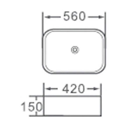 Lavabo Da Appoggio In Ceramica Bianca 56x42 - LB806W