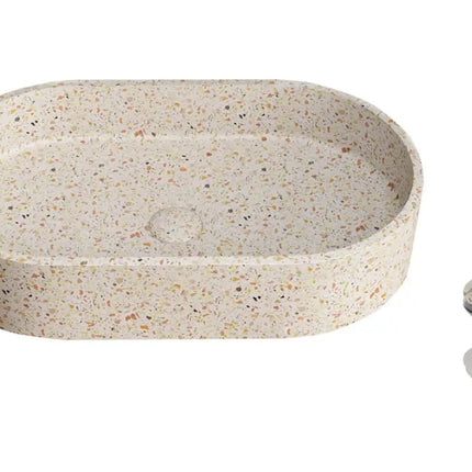 Lavabo Da Appoggio In Mineralmarmo Karag Linus - Fruitcake