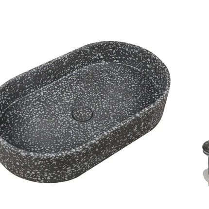 Lavabo Da Appoggio In Mineralmarmo Karag Linus - Volcano